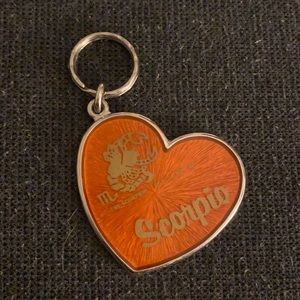 Vintage Metal Scorpio Keychain